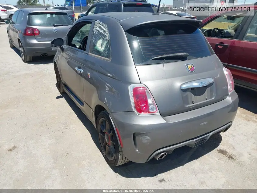 2013 Fiat 500 Abarth VIN: 3C3CFFFH6DT754108 Lot: 45567678