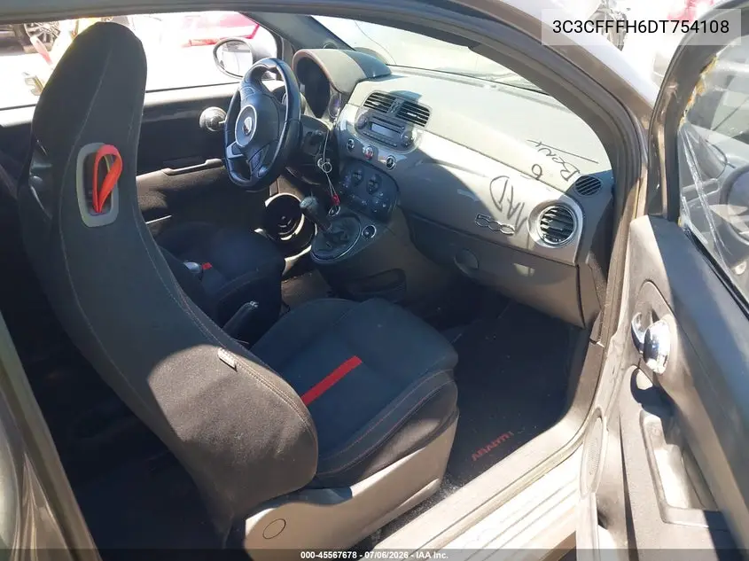 2013 Fiat 500 Abarth VIN: 3C3CFFFH6DT754108 Lot: 45567678