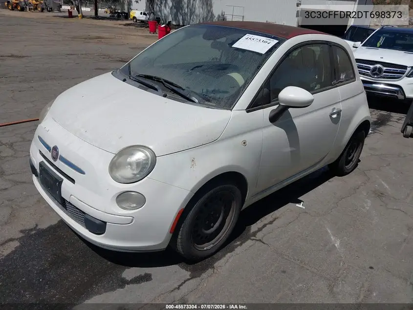 2013 Fiat 500C Pop VIN: 3C3CFFDR2DT698373 Lot: 45573304