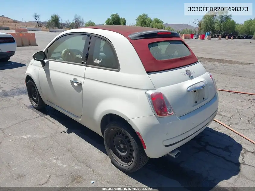 2013 Fiat 500C Pop VIN: 3C3CFFDR2DT698373 Lot: 45573304