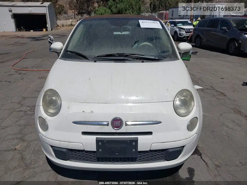 2013 Fiat 500C Pop VIN: 3C3CFFDR2DT698373 Lot: 45573304