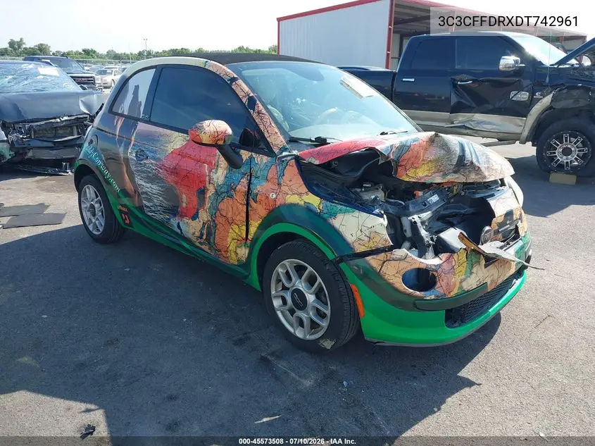 2013 Fiat 500C Pop VIN: 3C3CFFDRXDT742961 Lot: 45573508