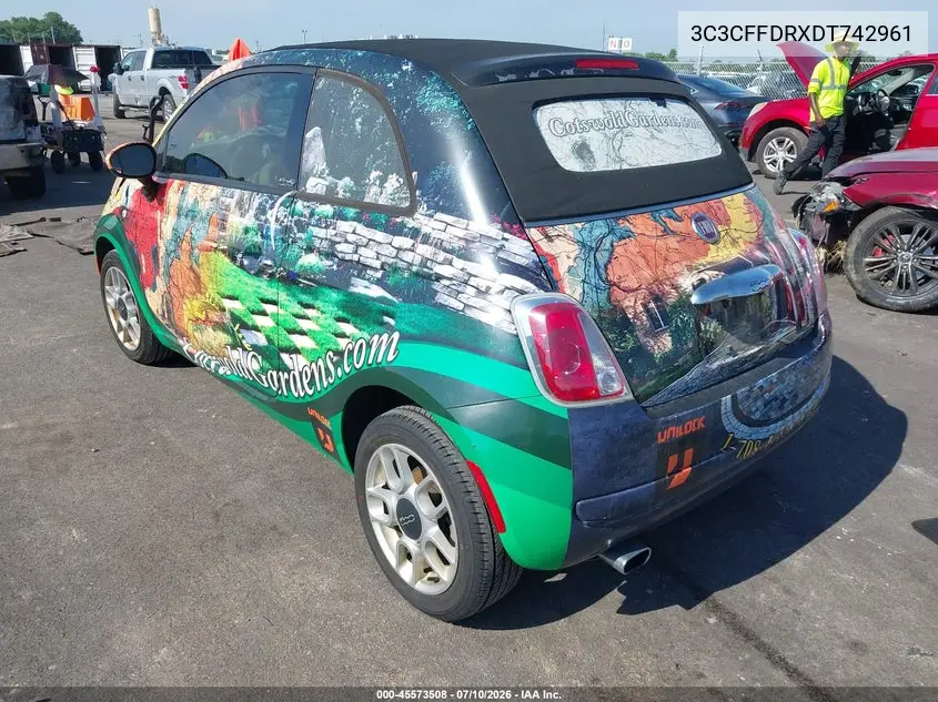 2013 Fiat 500C Pop VIN: 3C3CFFDRXDT742961 Lot: 45573508
