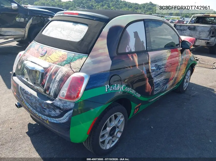 2013 Fiat 500C Pop VIN: 3C3CFFDRXDT742961 Lot: 45573508