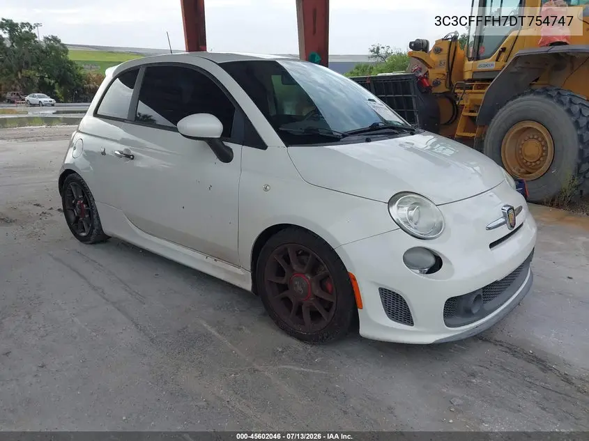 2013 Fiat 500 Abarth VIN: 3C3CFFFH7DT754747 Lot: 45602046