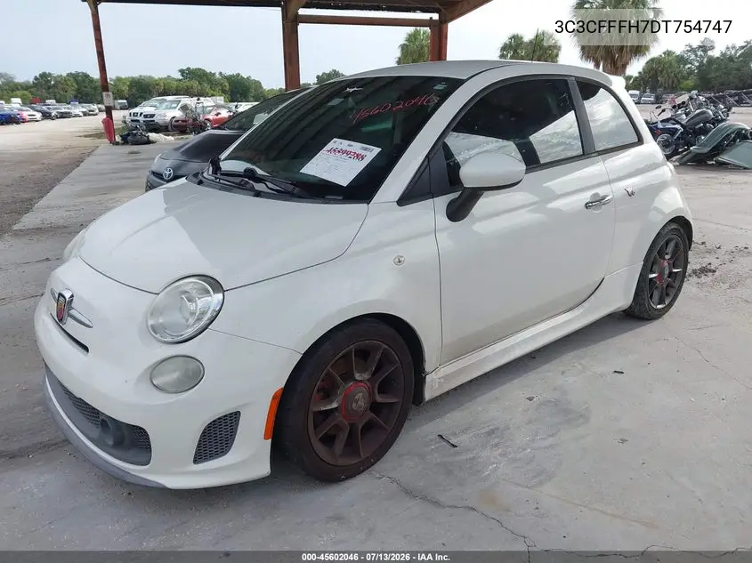 2013 Fiat 500 Abarth VIN: 3C3CFFFH7DT754747 Lot: 45602046