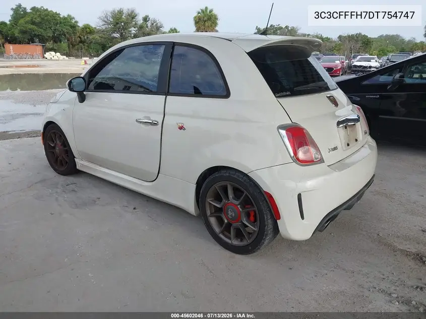 2013 Fiat 500 Abarth VIN: 3C3CFFFH7DT754747 Lot: 45602046