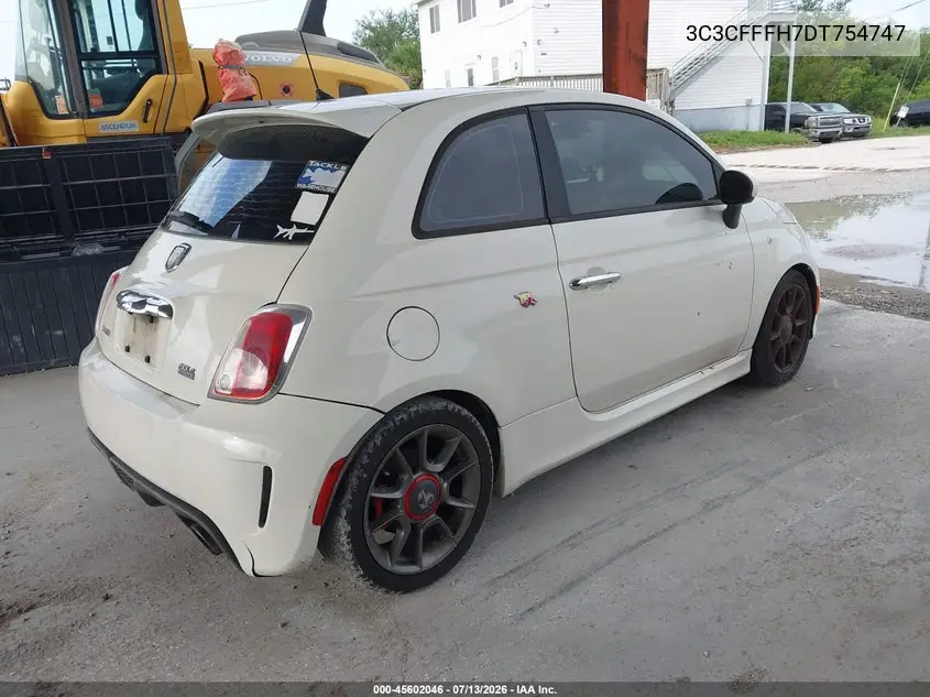 2013 Fiat 500 Abarth VIN: 3C3CFFFH7DT754747 Lot: 45602046