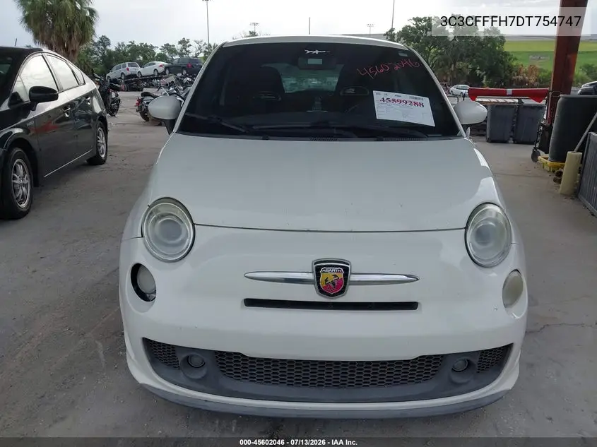 2013 Fiat 500 Abarth VIN: 3C3CFFFH7DT754747 Lot: 45602046