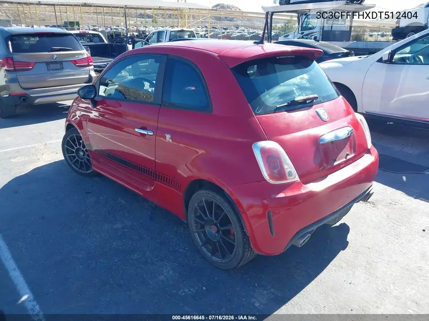 2013 Fiat 500 Abarth VIN: 3C3CFFFHXDT512504 Lot: 45616645