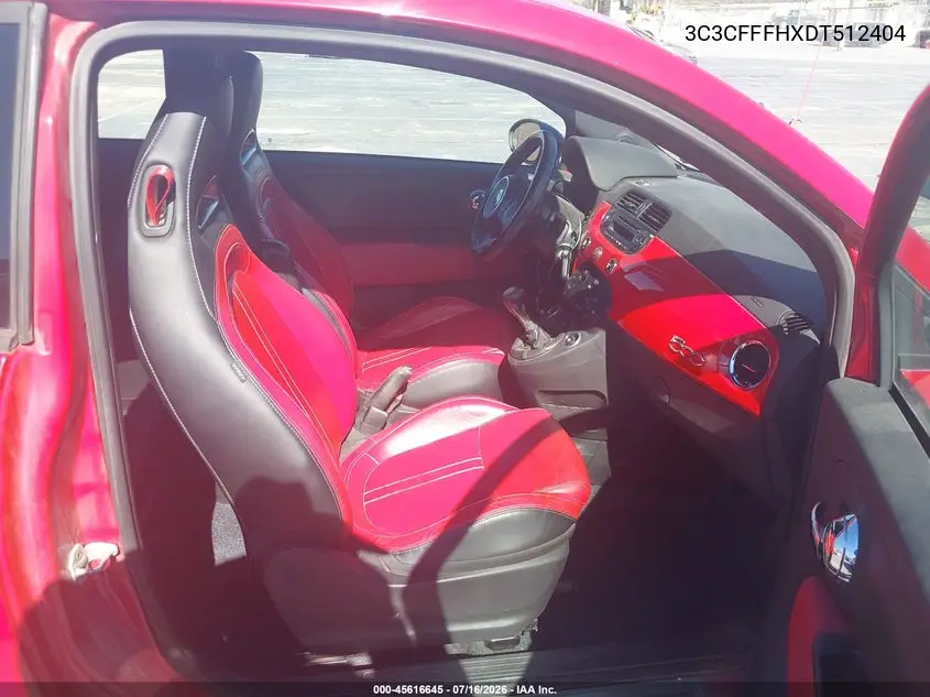 2013 Fiat 500 Abarth VIN: 3C3CFFFHXDT512504 Lot: 45616645