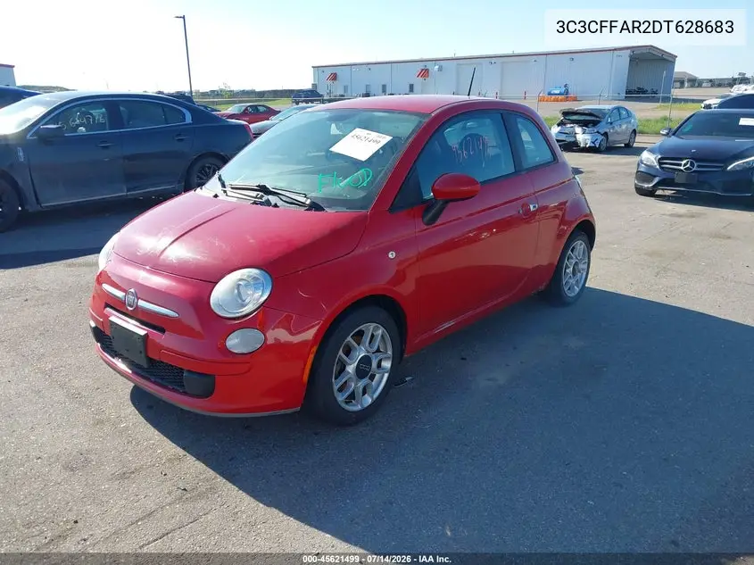 2013 Fiat 500 Pop VIN: 3C3CFFAR2DT628683 Lot: 45621499
