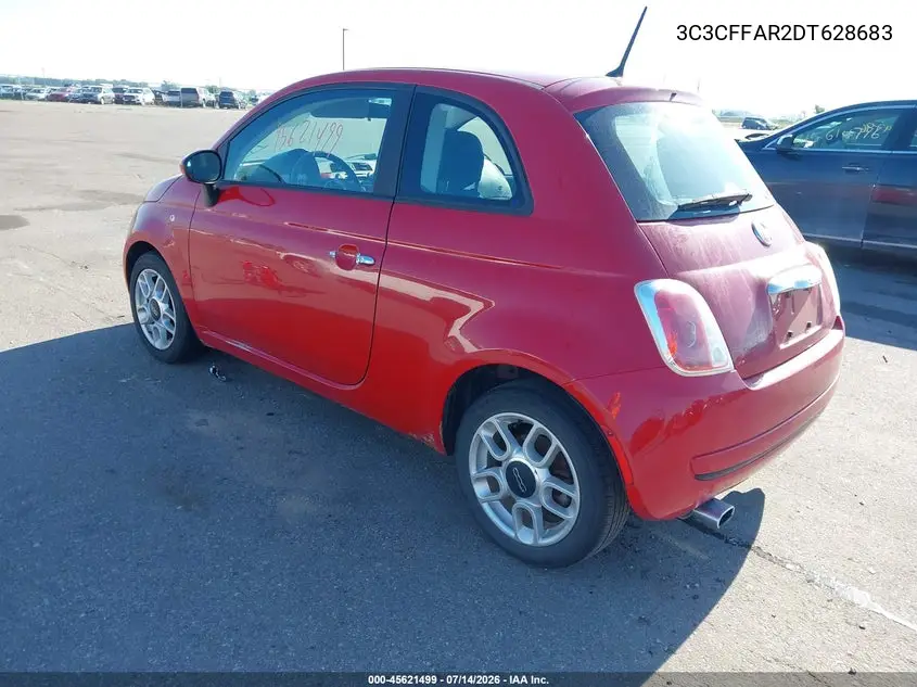 2013 Fiat 500 Pop VIN: 3C3CFFAR2DT628683 Lot: 45621499