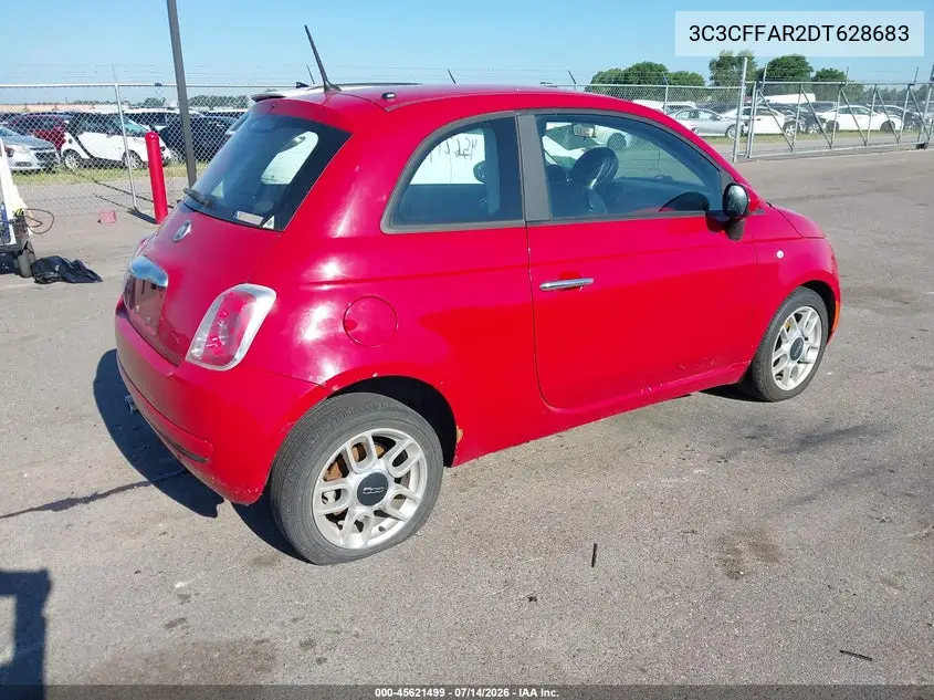 2013 Fiat 500 Pop VIN: 3C3CFFAR2DT628683 Lot: 45621499