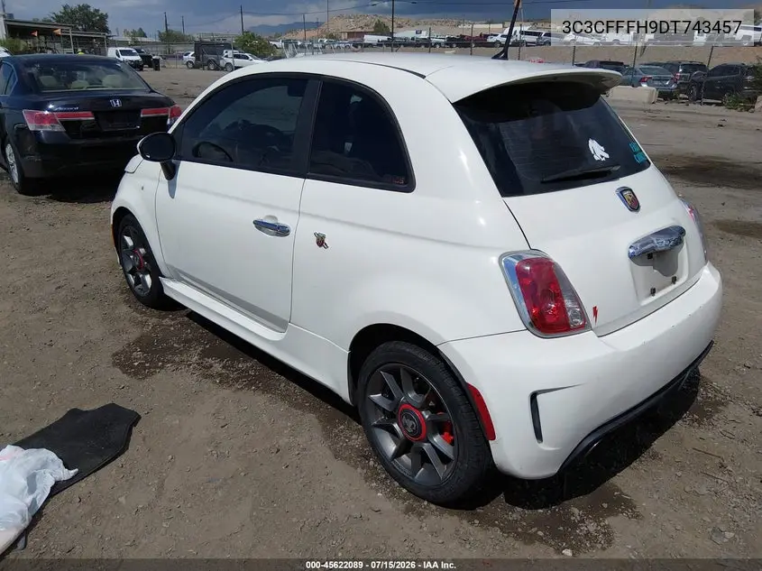 2013 Fiat 500 Abarth VIN: 3C3CFFFH9DT743457 Lot: 45622089