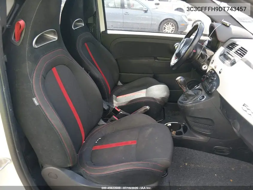 2013 Fiat 500 Abarth VIN: 3C3CFFFH9DT743457 Lot: 45622089