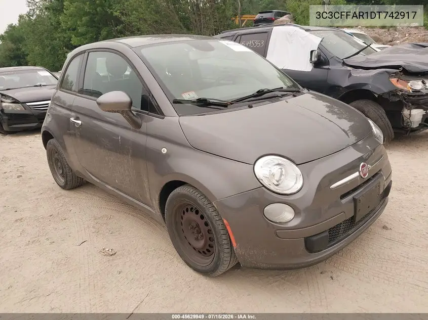 2013 Fiat 500 Pop VIN: 3C3CFFAR1DT742917 Lot: 45629949