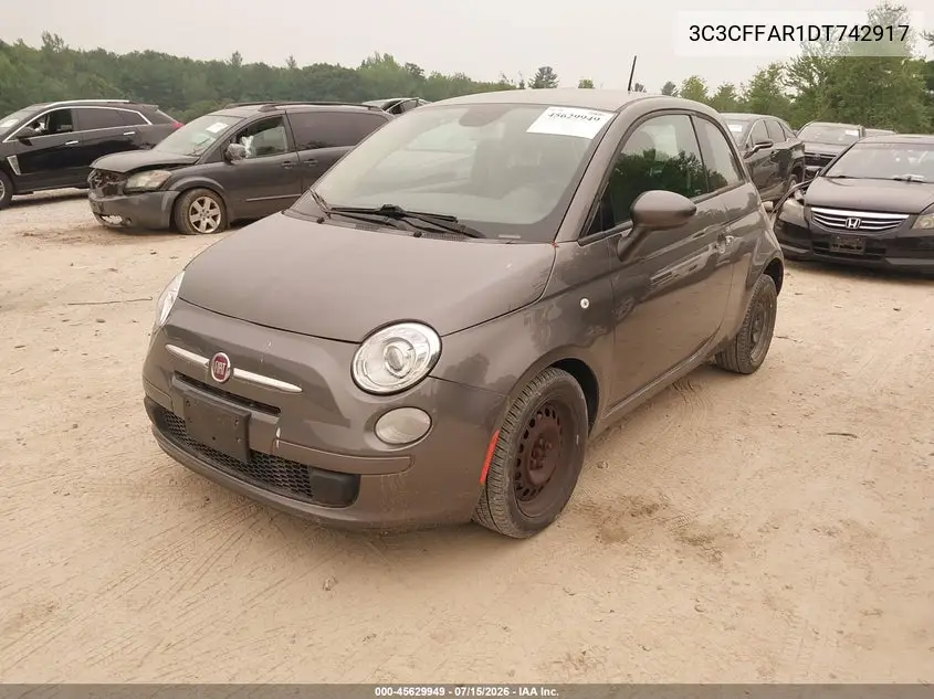 2013 Fiat 500 Pop VIN: 3C3CFFAR1DT742917 Lot: 45629949