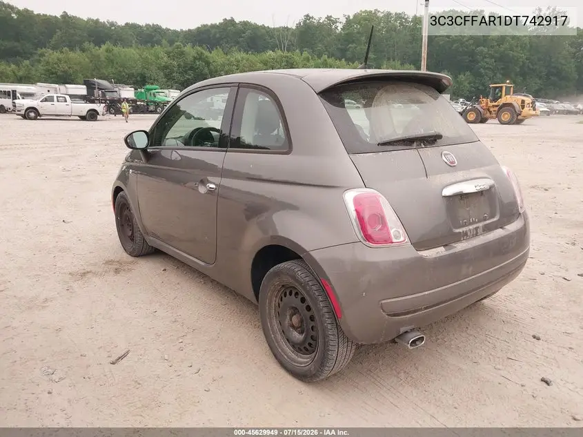 2013 Fiat 500 Pop VIN: 3C3CFFAR1DT742917 Lot: 45629949