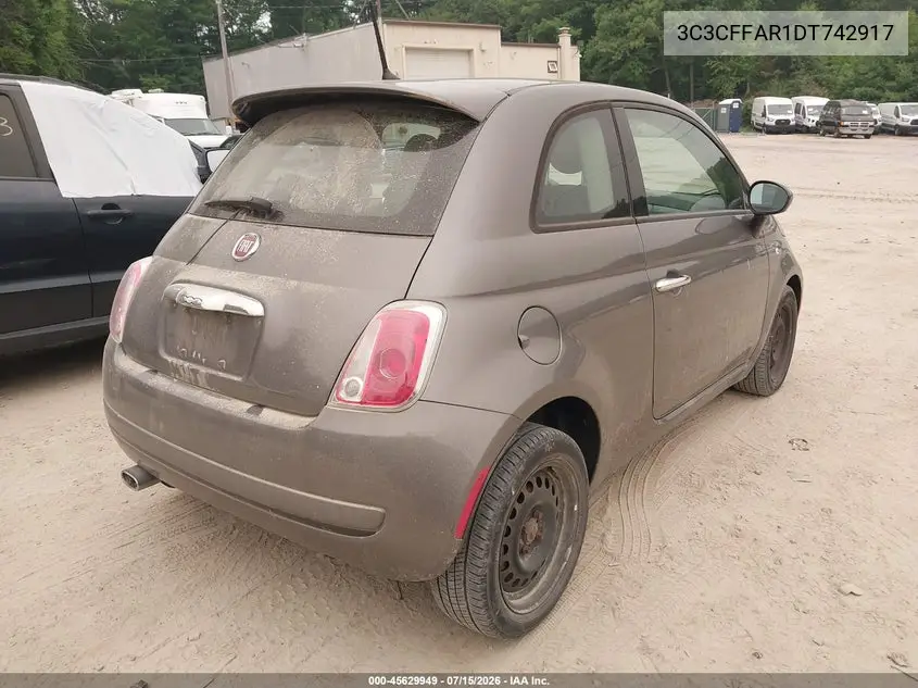 2013 Fiat 500 Pop VIN: 3C3CFFAR1DT742917 Lot: 45629949