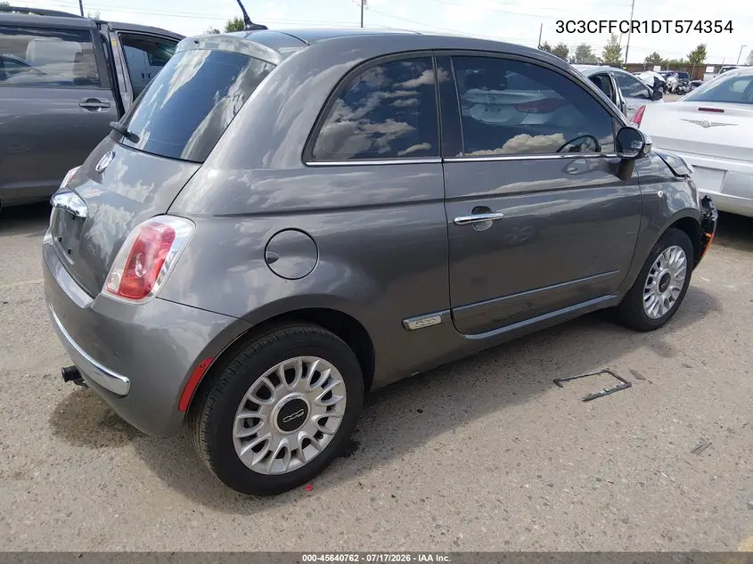 2013 Fiat 500 Lounge VIN: 3C3CFFCR1DT574354 Lot: 45640762