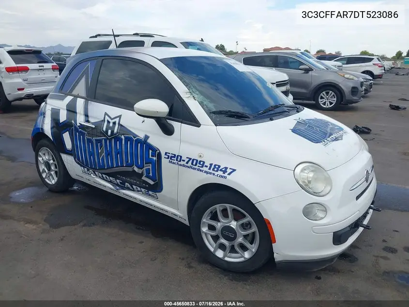 2013 Fiat 500 Pop VIN: 3C3CFFAR7DT523086 Lot: 45650833