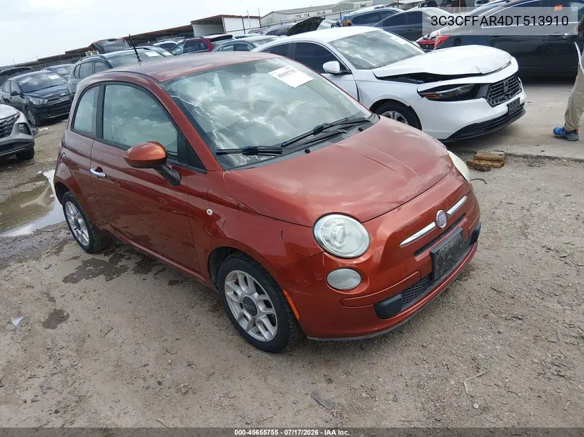 2013 Fiat 500 Pop VIN: 3C3CFFAR4DT513910 Lot: 45655755
