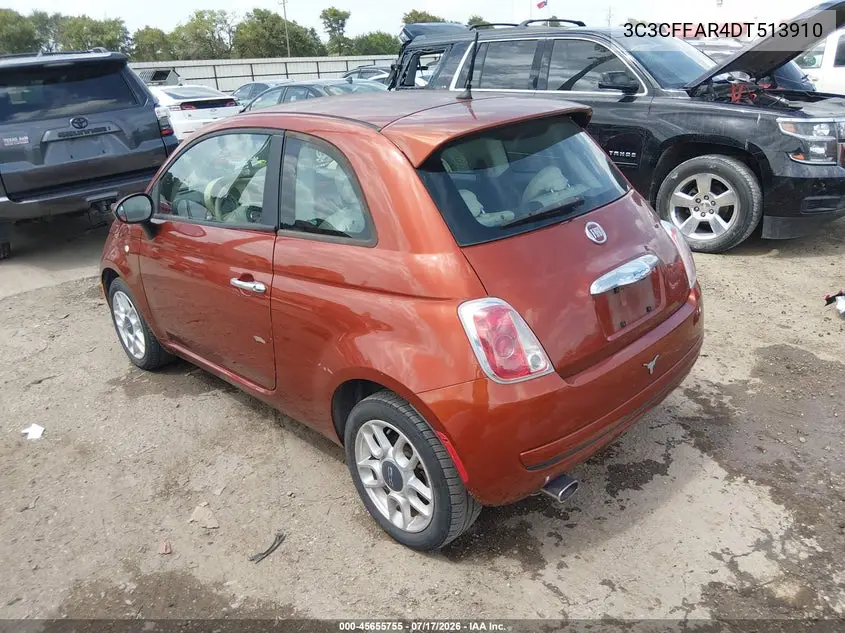 2013 Fiat 500 Pop VIN: 3C3CFFAR4DT513910 Lot: 45655755
