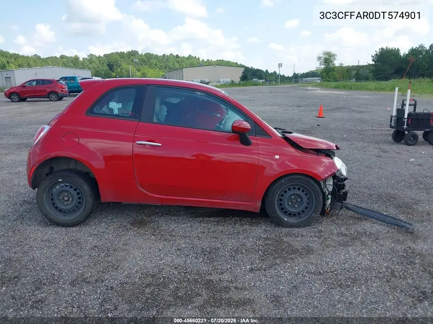 2013 Fiat 500 Pop VIN: 3C3CFFAR0DT574901 Lot: 45660221