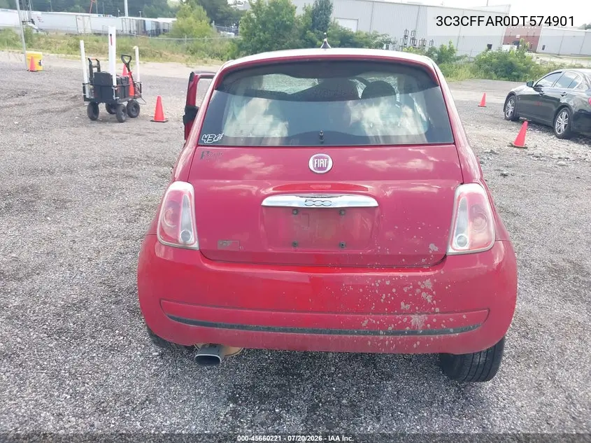 2013 Fiat 500 Pop VIN: 3C3CFFAR0DT574901 Lot: 45660221