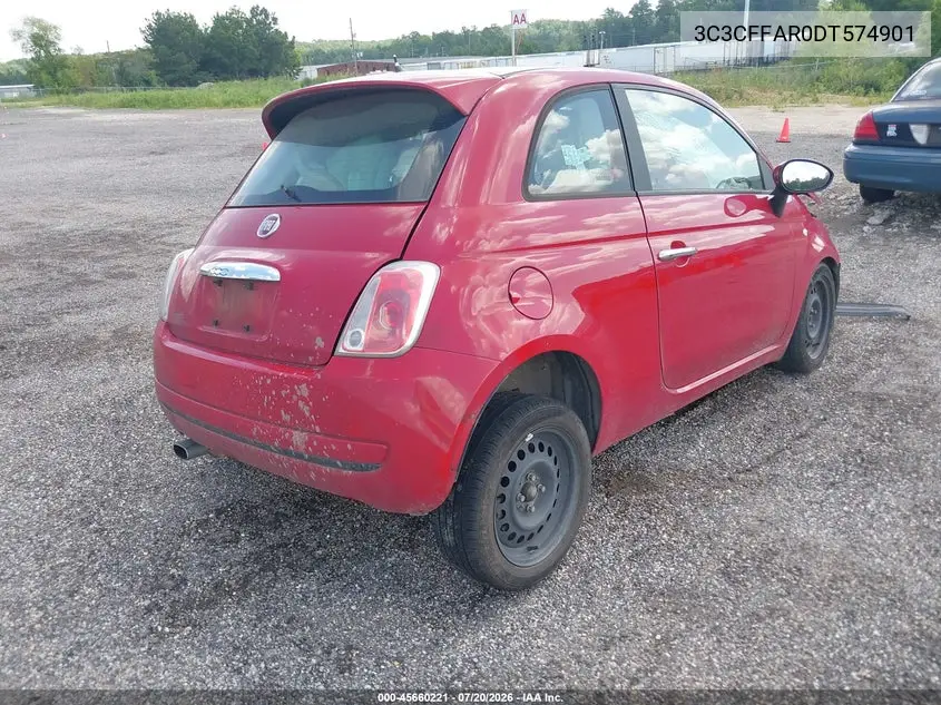 2013 Fiat 500 Pop VIN: 3C3CFFAR0DT574901 Lot: 45660221