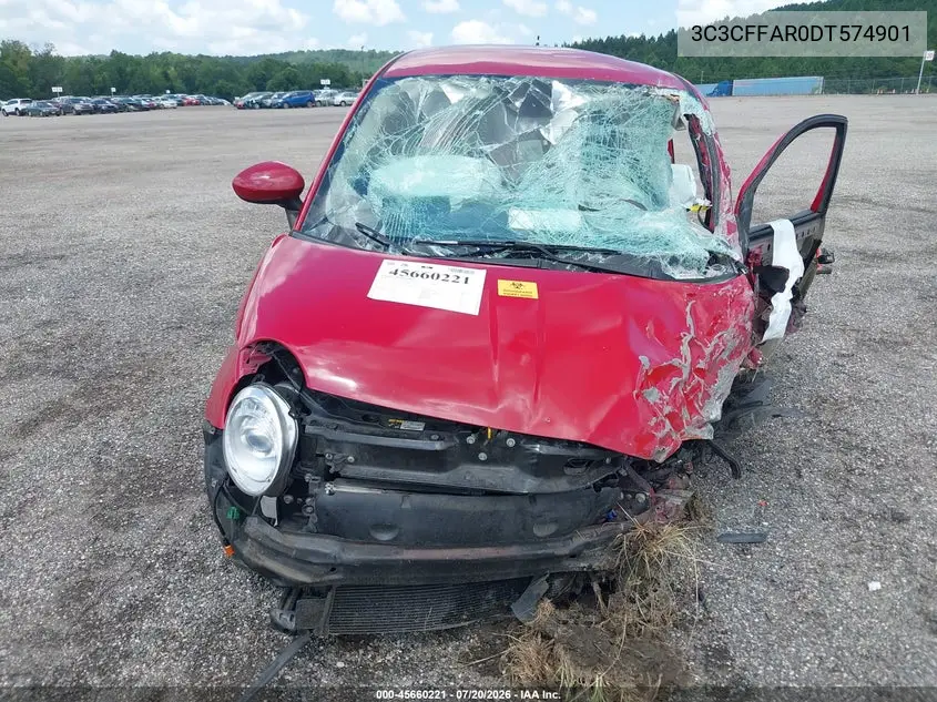 2013 Fiat 500 Pop VIN: 3C3CFFAR0DT574901 Lot: 45660221