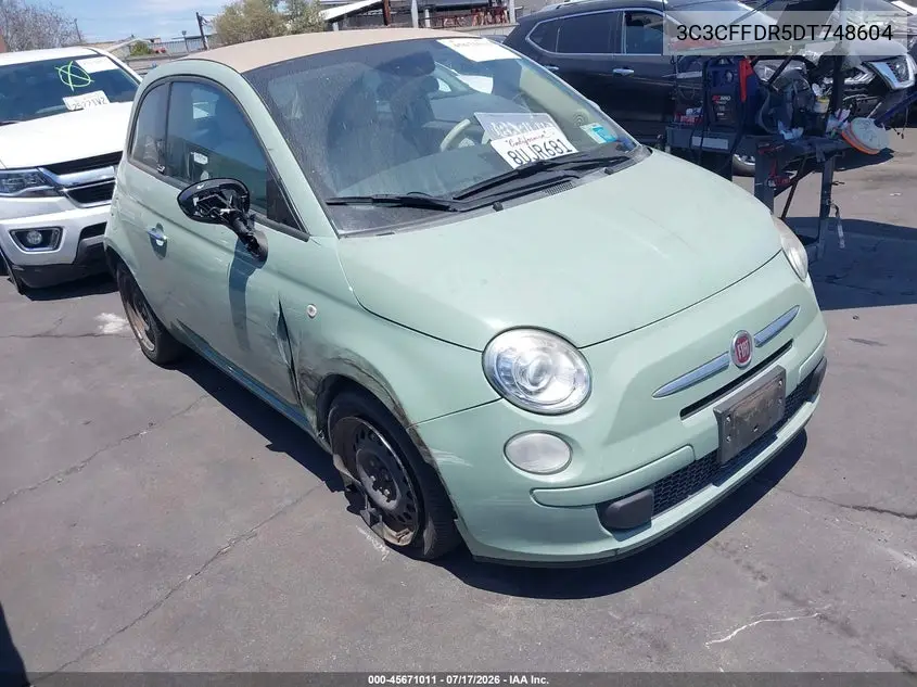 2013 Fiat 500C Pop VIN: 3C3CFFDR5DT748604 Lot: 45671011
