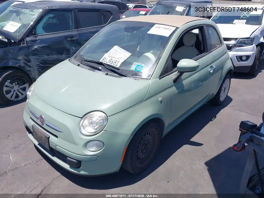 2013 Fiat 500C Pop VIN: 3C3CFFDR5DT748604 Lot: 45671011