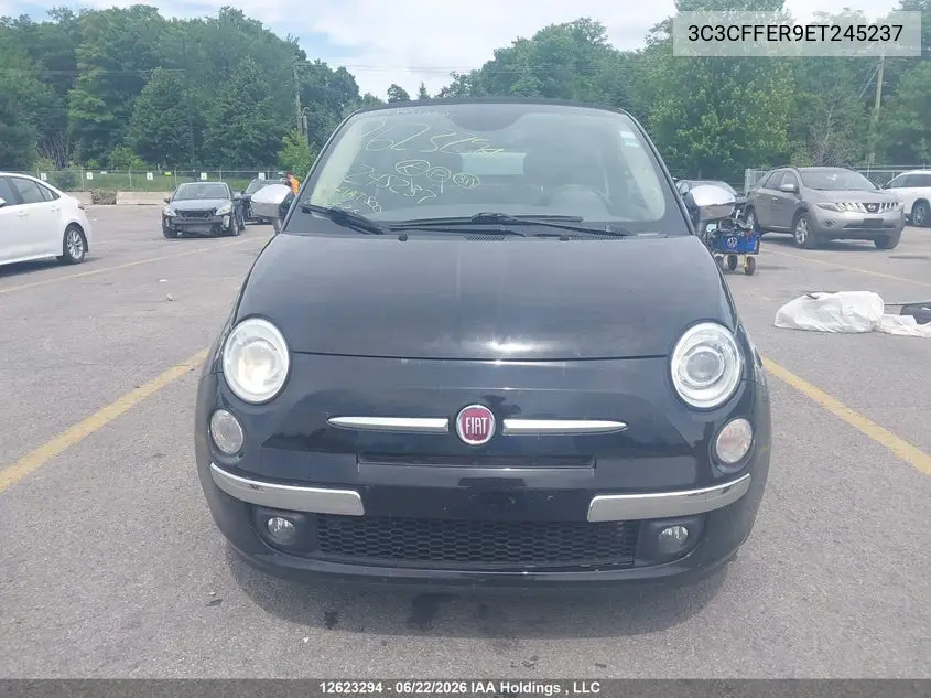 2014 Fiat 500 Lounge VIN: 3C3CFFER9ET245237 Lot: 12623294