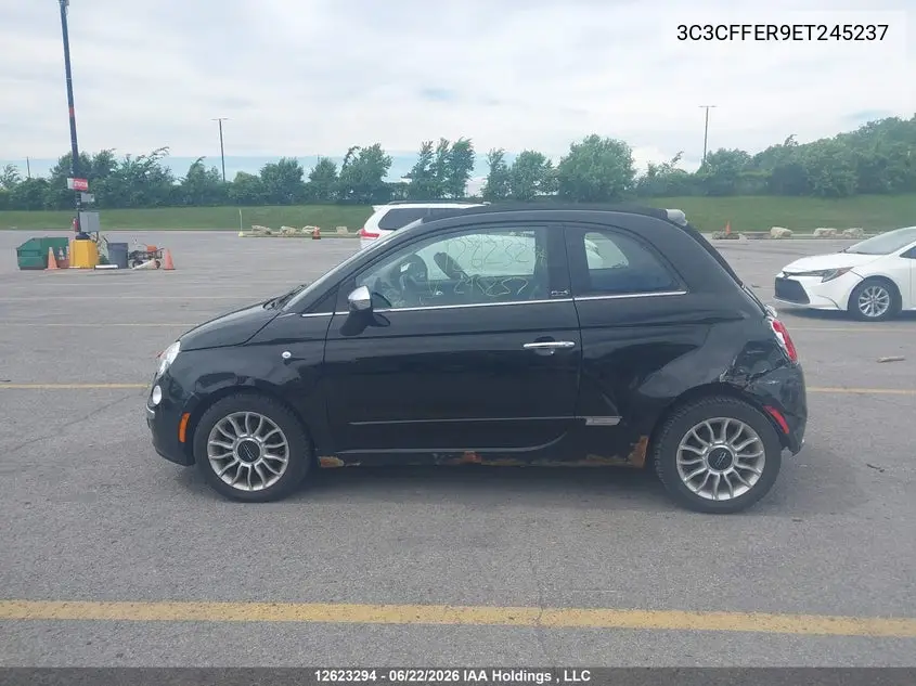 2014 Fiat 500 Lounge VIN: 3C3CFFER9ET245237 Lot: 12623294