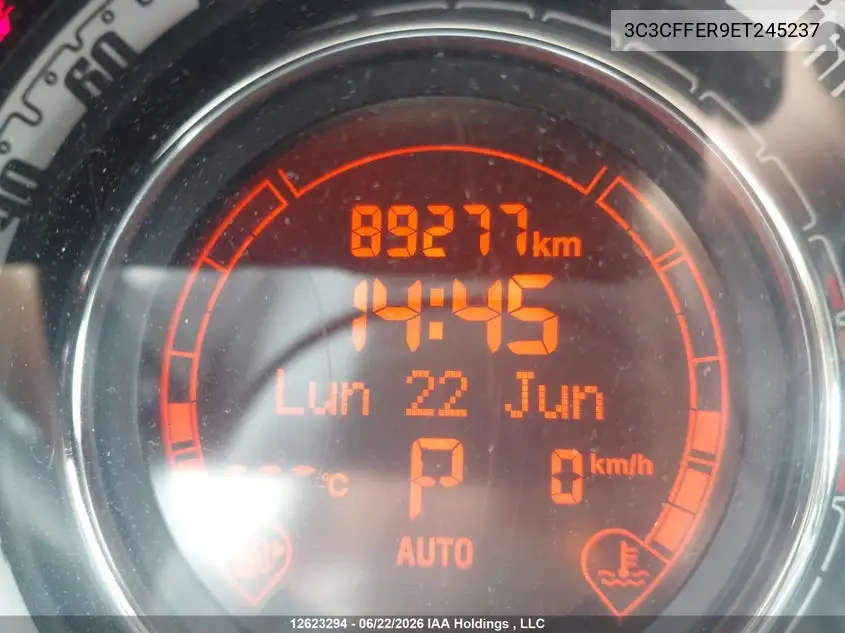 2014 Fiat 500 Lounge VIN: 3C3CFFER9ET245237 Lot: 12623294