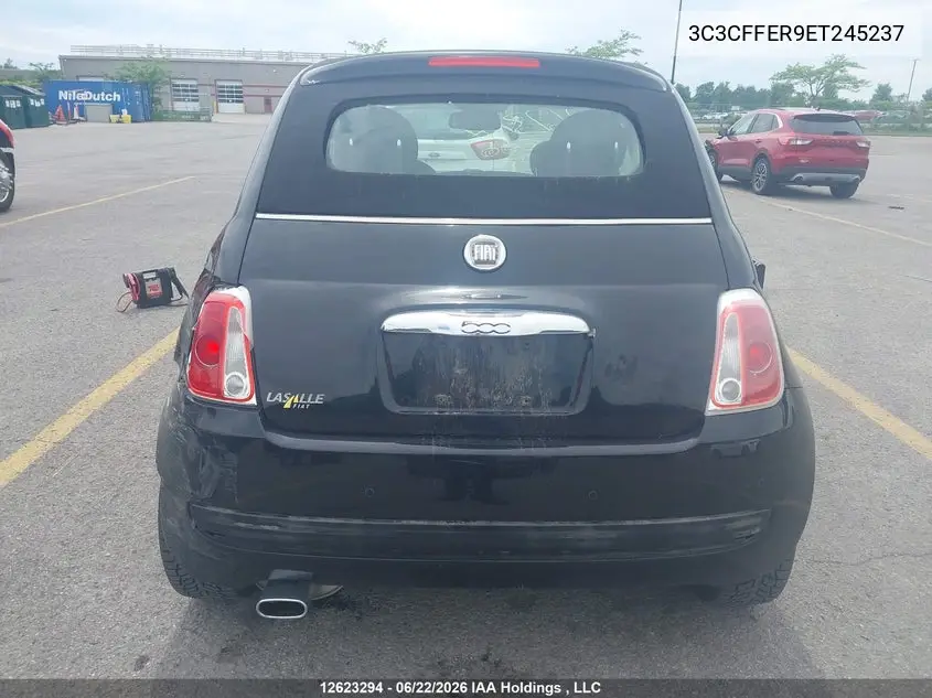 2014 Fiat 500 Lounge VIN: 3C3CFFER9ET245237 Lot: 12623294