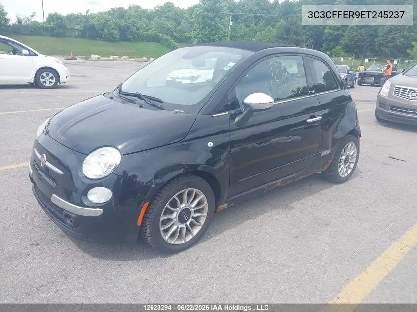 2014 Fiat 500 Lounge VIN: 3C3CFFER9ET245237 Lot: 12623294