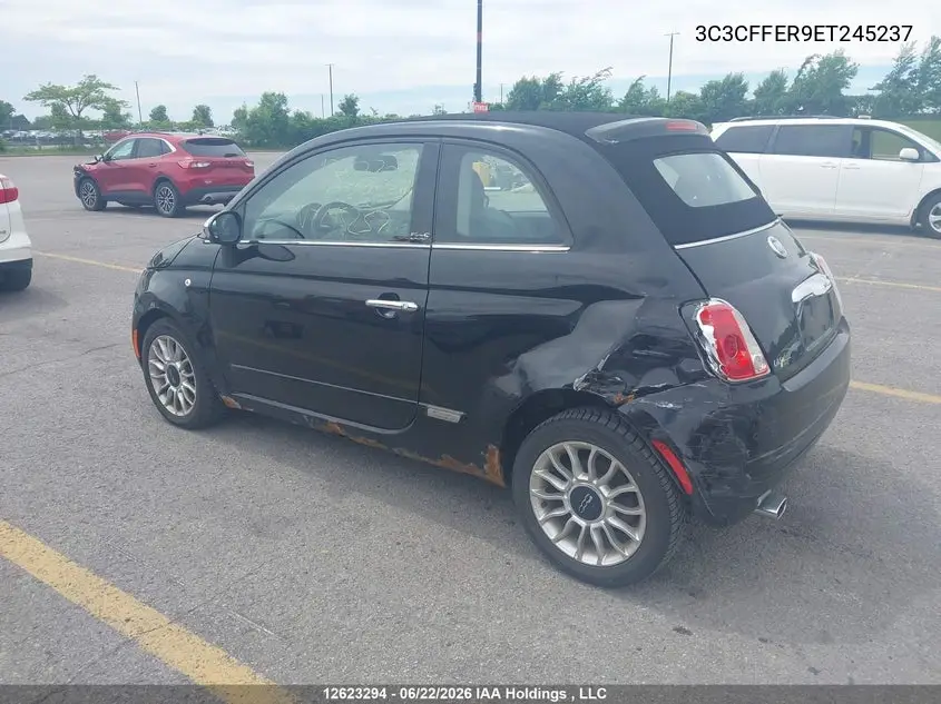 2014 Fiat 500 Lounge VIN: 3C3CFFER9ET245237 Lot: 12623294