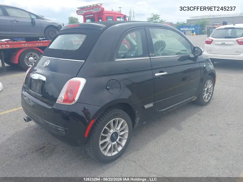 2014 Fiat 500 Lounge VIN: 3C3CFFER9ET245237 Lot: 12623294