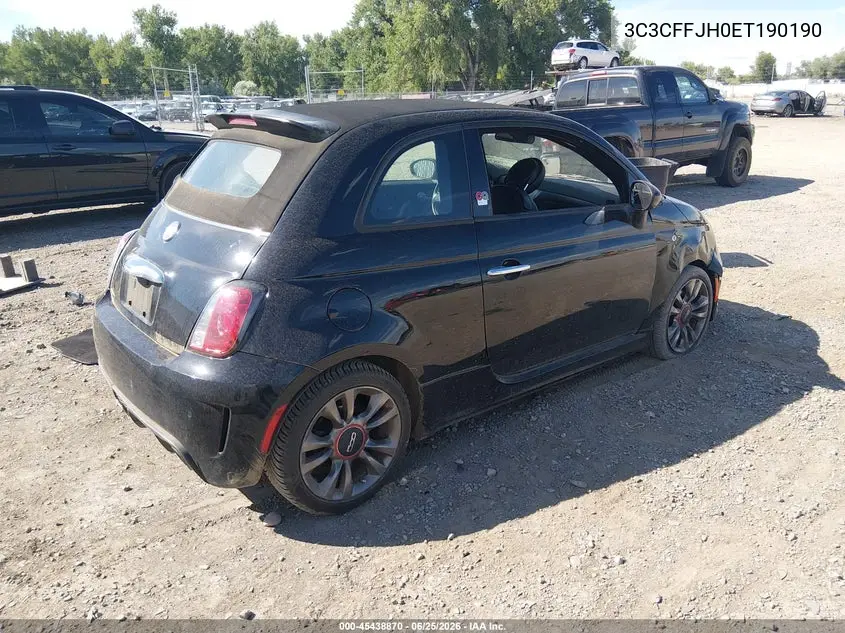 2014 Fiat 500C Gq Edition VIN: 3C3CFFJH0ET190190 Lot: 45438870