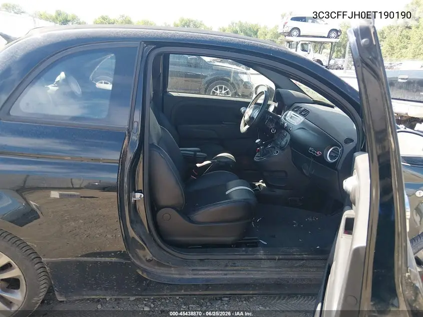 2014 Fiat 500C Gq Edition VIN: 3C3CFFJH0ET190190 Lot: 45438870