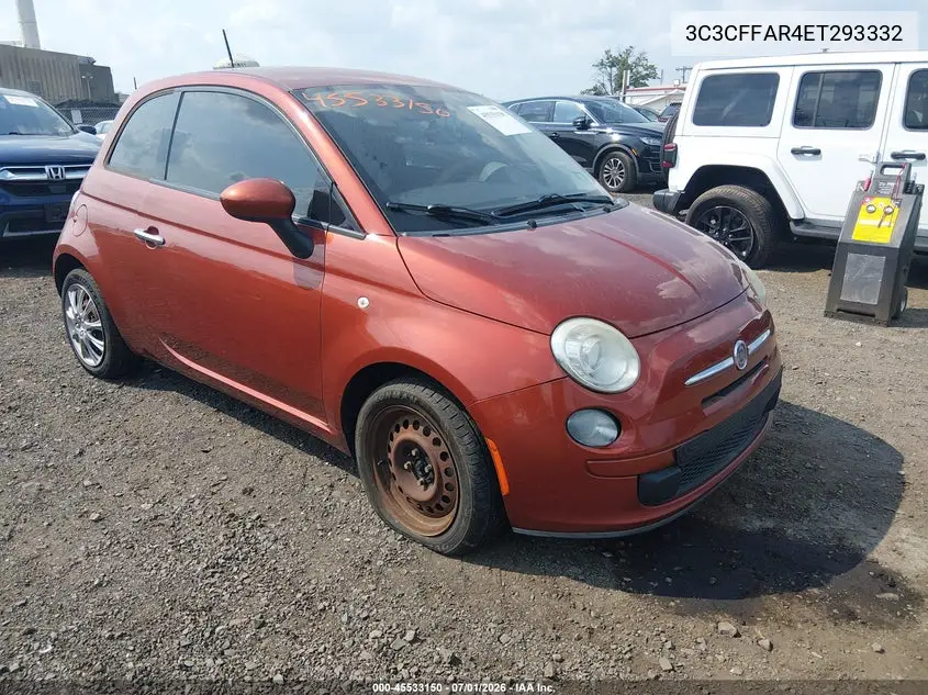 2014 Fiat 500 Pop VIN: 3C3CFFAR4ET293332 Lot: 45533150