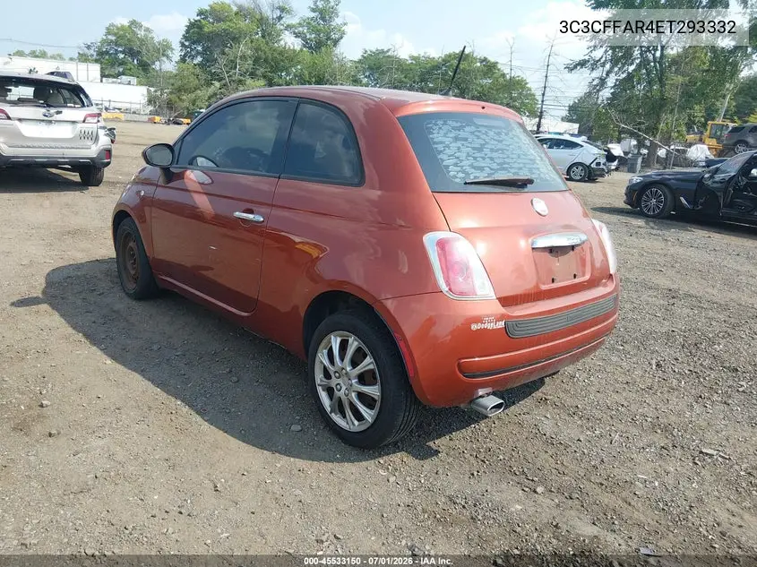 2014 Fiat 500 Pop VIN: 3C3CFFAR4ET293332 Lot: 45533150