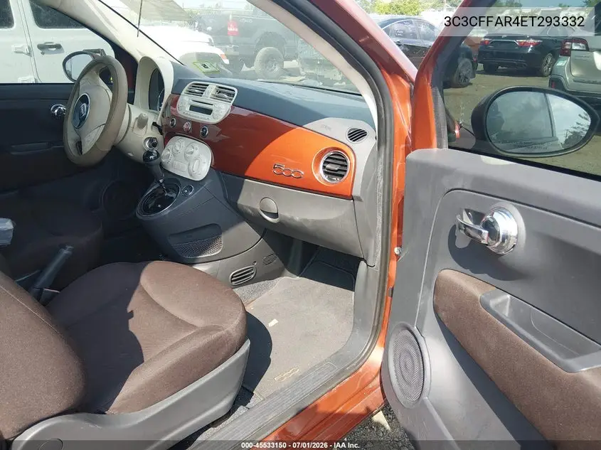 2014 Fiat 500 Pop VIN: 3C3CFFAR4ET293332 Lot: 45533150