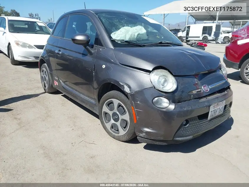 2014 Fiat 500E Battery Electric VIN: 3C3CFFGEXET175872 Lot: 45543145