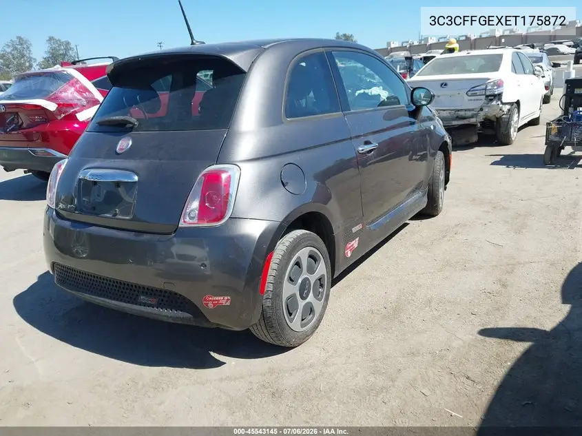 2014 Fiat 500E Battery Electric VIN: 3C3CFFGEXET175872 Lot: 45543145