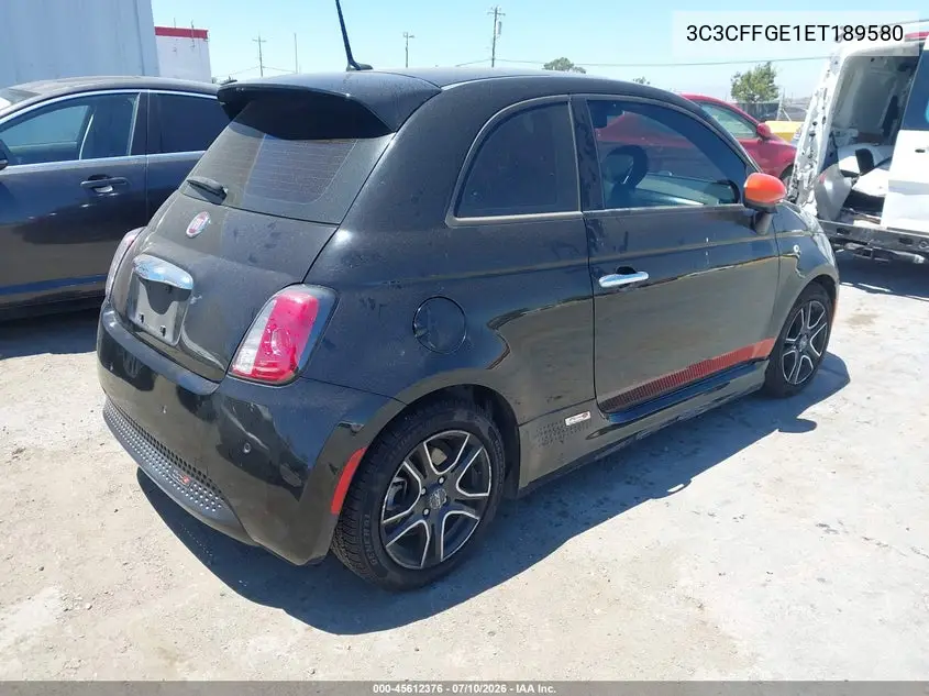 2014 Fiat 500E Battery Electric VIN: 3C3CFFGE1ET189580 Lot: 45612376