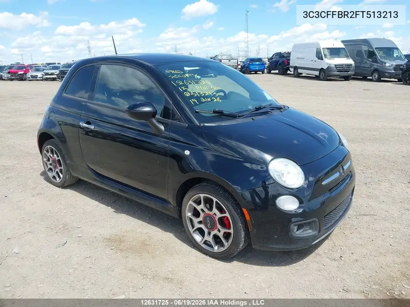 2015 Fiat 500 Sport VIN: 3C3CFFBR2FT513213 Lot: 12631725